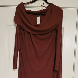 LOFT off the shoulder sweater dress